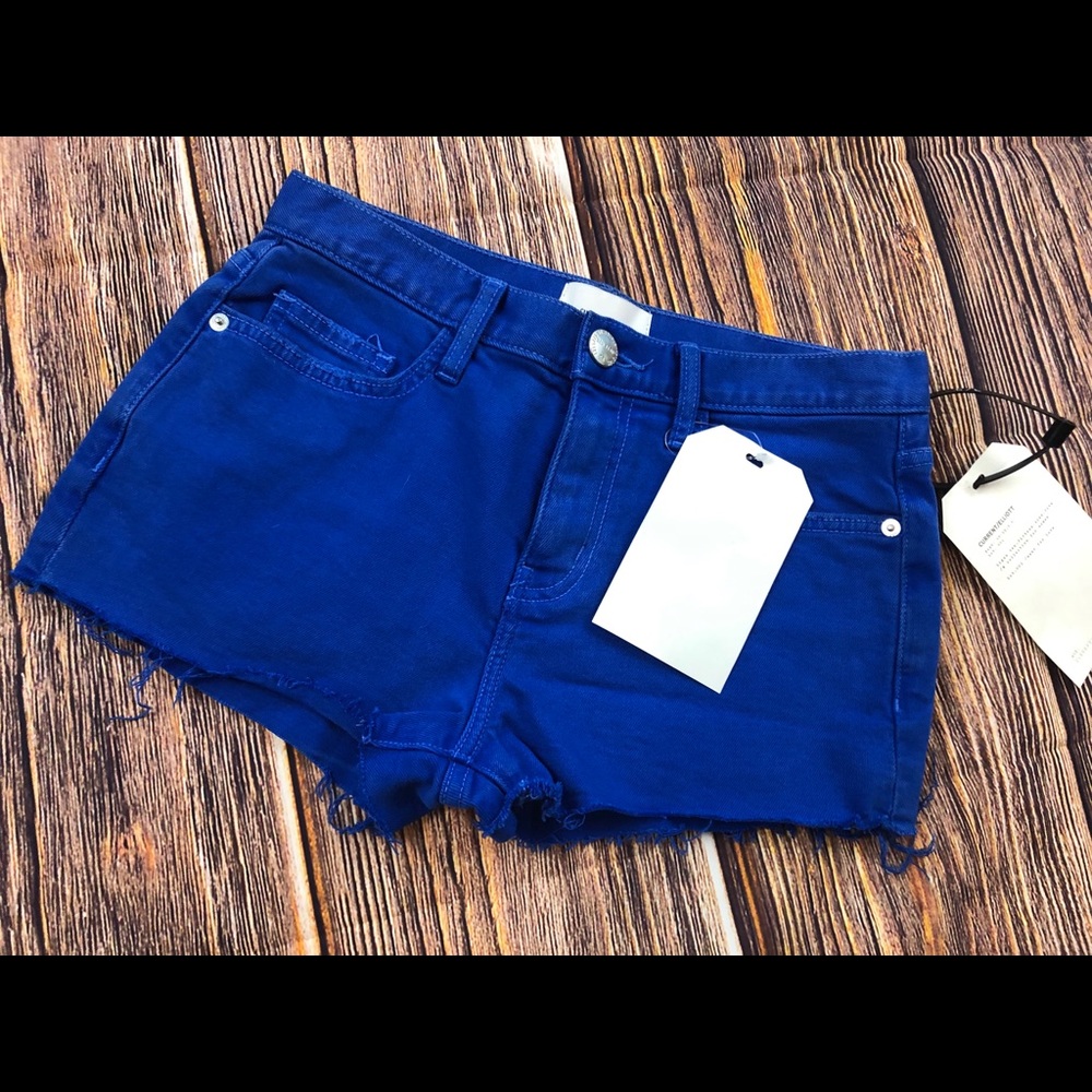 Current Elliott 24 Boyfriend Short Blue NWT $178